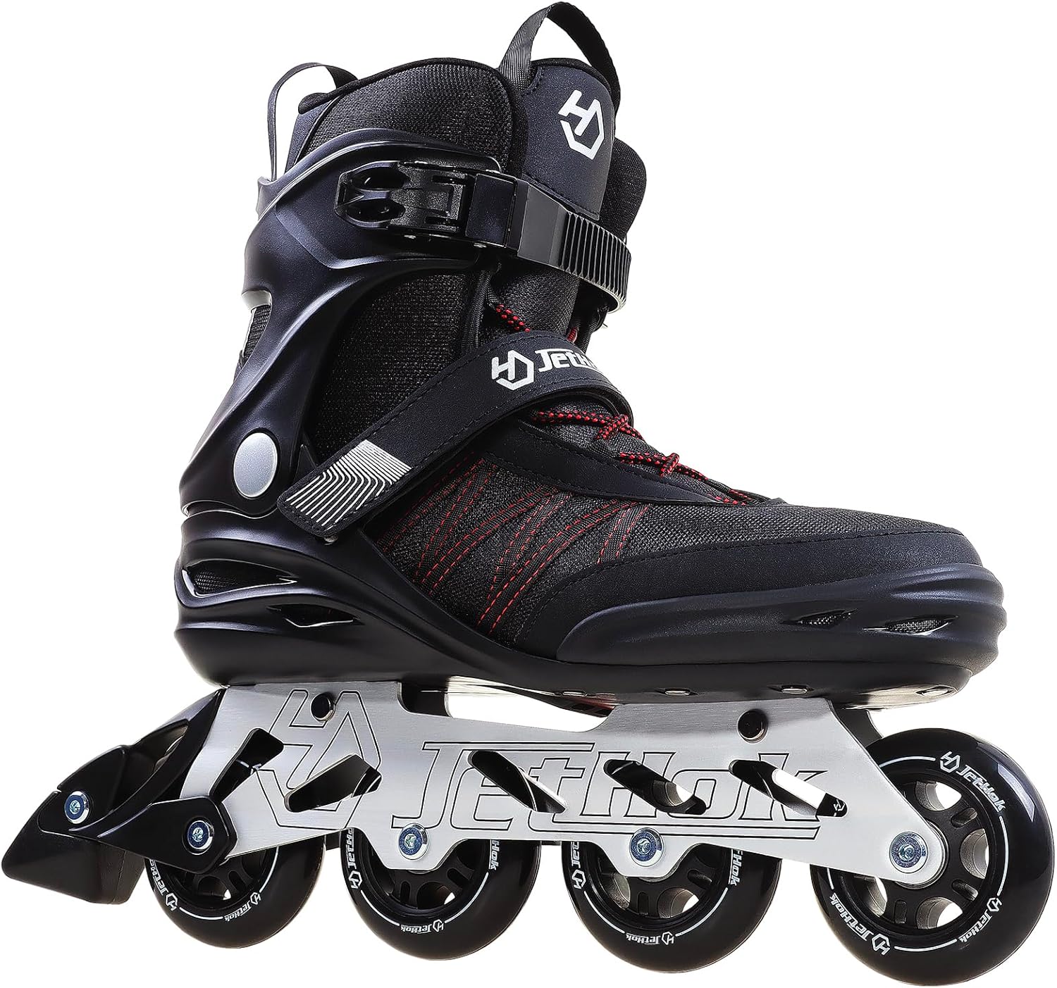 Inline Skates Advantage Pro Womens and Men' Adult Fitness Inline Skate, Professional Aluminum Inline Rollerskates Outdoor (Black and Red, Size 7-11)