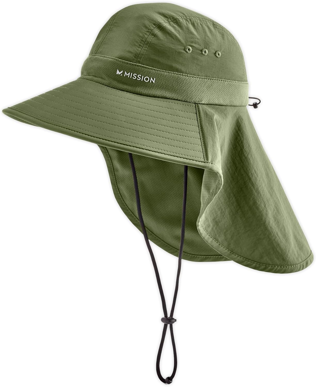 MISSION Sun Defender Cooling Neck Guard, Wide Brim Hats for Women and Men