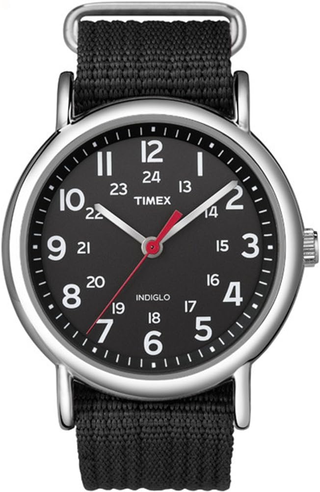 Timex Unisex T2N647 Weekender 38mm Black Nylon Slip