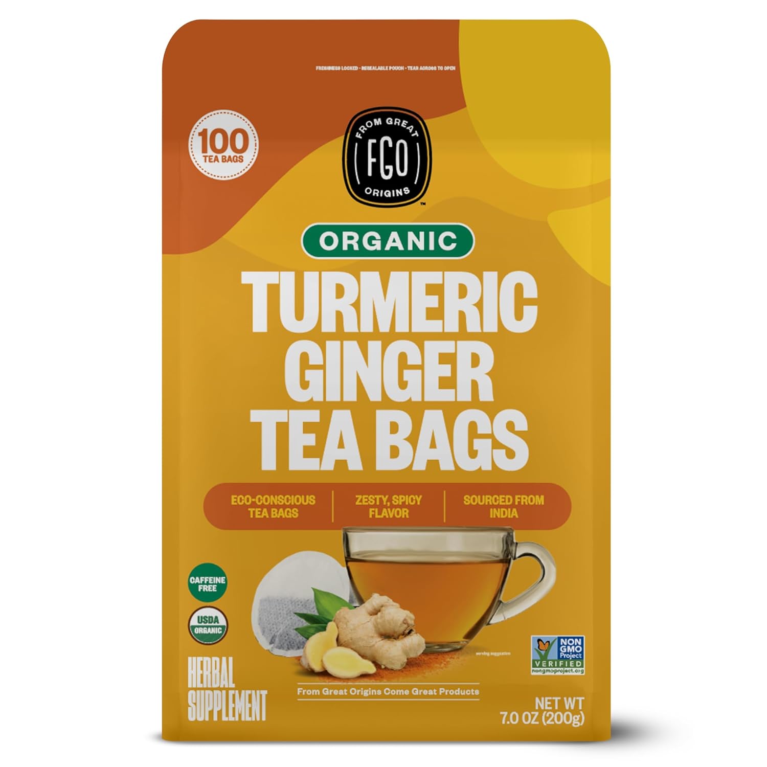 I love these tea bags. I've been buying them for years now. this is my favorite of all teas. the only issue is, the boldness of the flavor is hit or miss. the ginger is supposed to be bold and spicy. hot to the taste. I purchased this bag of 100, and the tea bags are neither spicy or bold. they taste like regular lipton tea bags. I also purchased a bag of 20, and they are PERFECT! spicy and full-bodied. so just know when purchasing this item, you may get spicy in one order and bland in the other.