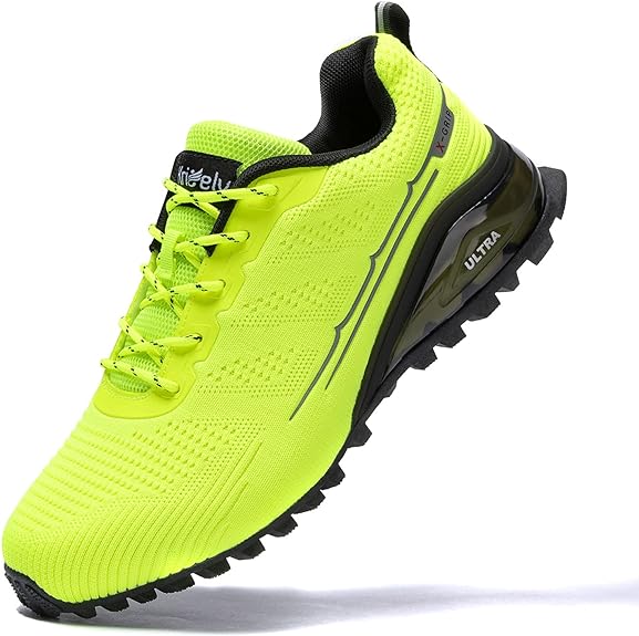 Kricely Men' Trail Running Shoes Fashion Walking Hiking Sneakers for Men Tennis Cross Training Shoe Outdoor Snearker Mens Casual Workout Footwear