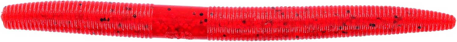 Gary Yamamoto 5 SENKO RED W/ LARGE BLACK & RED FLAKE (10 PACK)