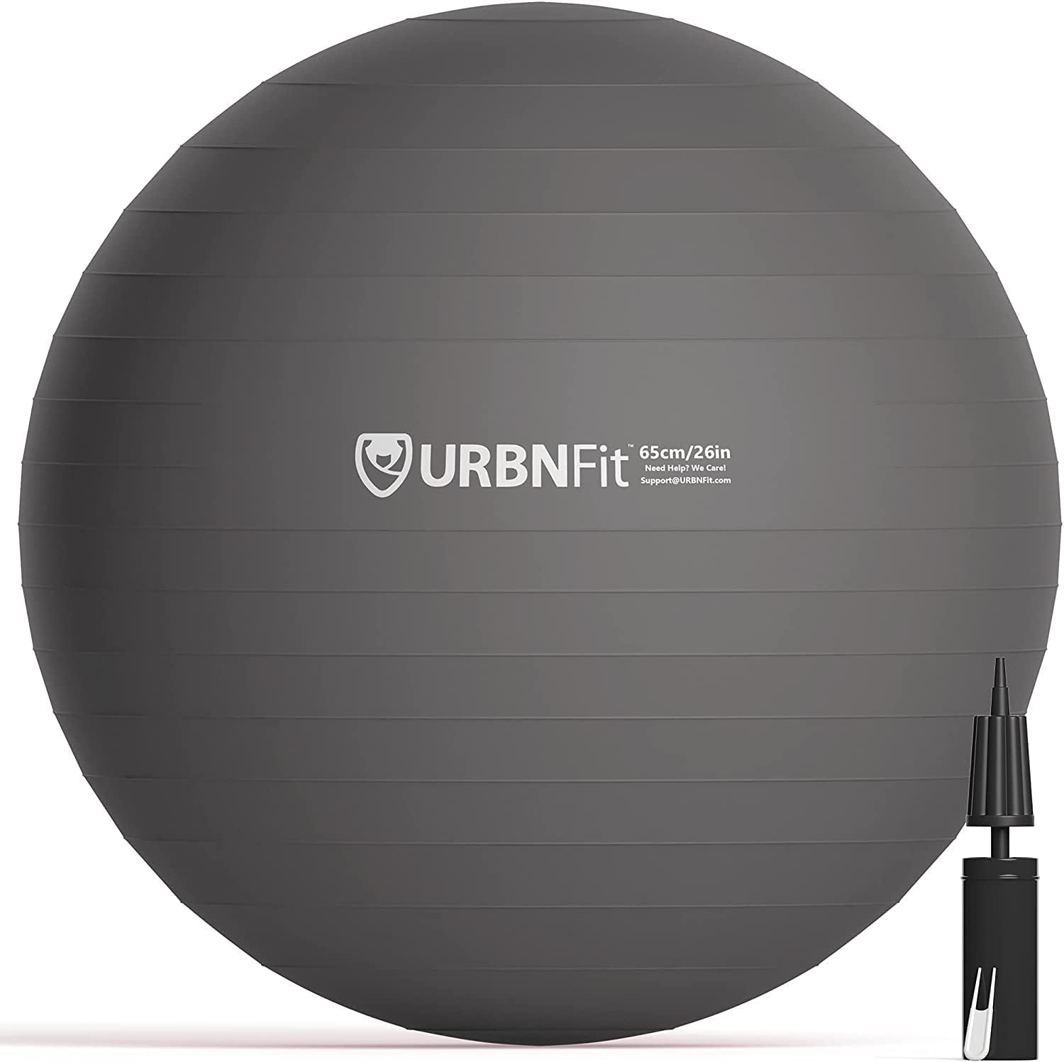 URBNFit Exercise Ball - Yoga Ball in Multiple Sizes for Workout, Pregnancy, Stability - Anti-Burst Swiss Balance Ball w/Quick Pump - Fitness Ball Chair for Office, Home, Gym