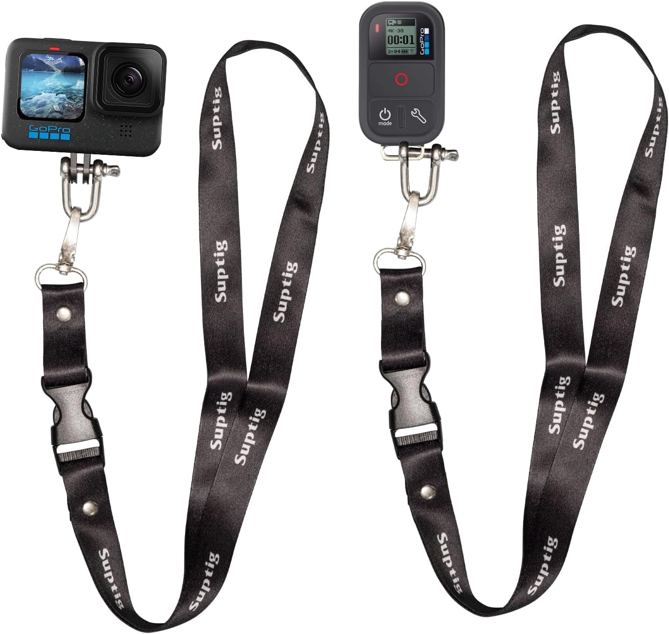 Suptig Neck Lanyard for GoPro Hero 12 Hero 11 Hero 10 Hero 9 Hero 8 Hero 7 Hero 6 Hero 5 Hero 4 Hero session Gopro max Gopro Fusion (2 Pack)