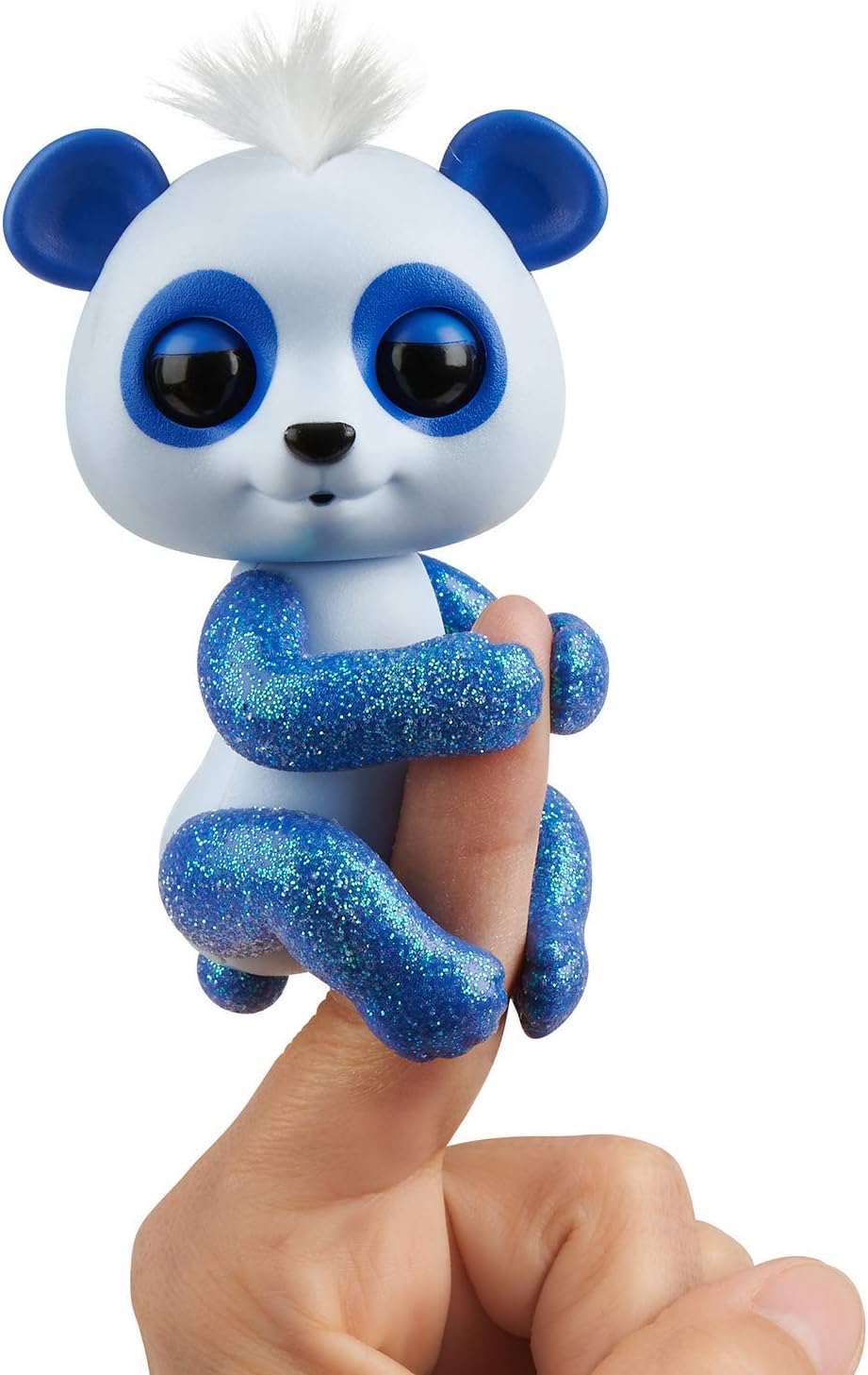 WowWee Fingerlings Glitter Panda - Archie (Blue) - Interactive Collectible Baby Pet