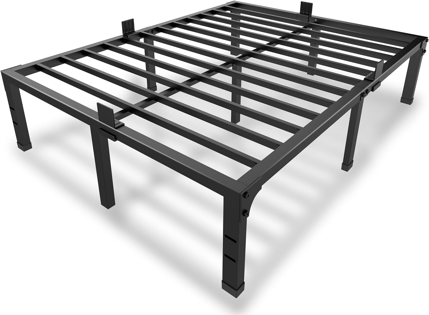 MAF 14 Inch Metal Platform Full Size Bed Frames, Heavy Duty Black Bed Frame with Steel Slats Support, No Box Spring Needed, Noise Free, Easy Assembly