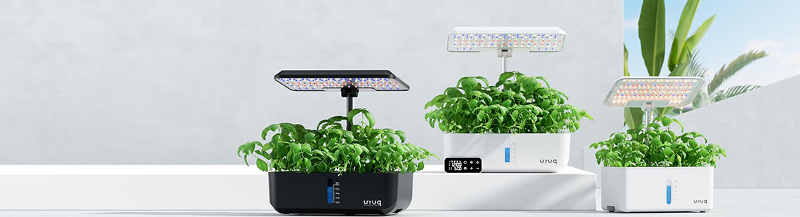 Hydroponics Growing System Garden: 8 Pods Indoor Herb Garden with Grow Light Plants Germination Kit Quiet Automatic Hydroponic Height Adjustable - Gardening Gifts for Women Kitchen Black