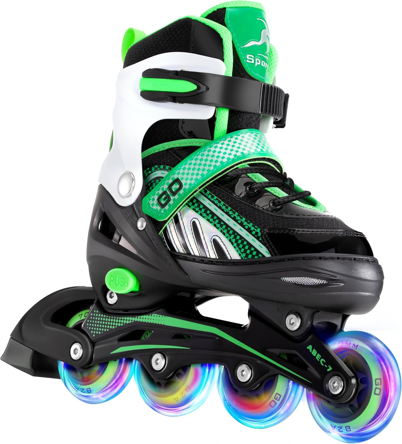 Adjustable Inline Skates for Boys and Girls Ages 4-12 with Full Light Up Wheels, Outdoor Roller Skates for Kids, Youth and Beginner