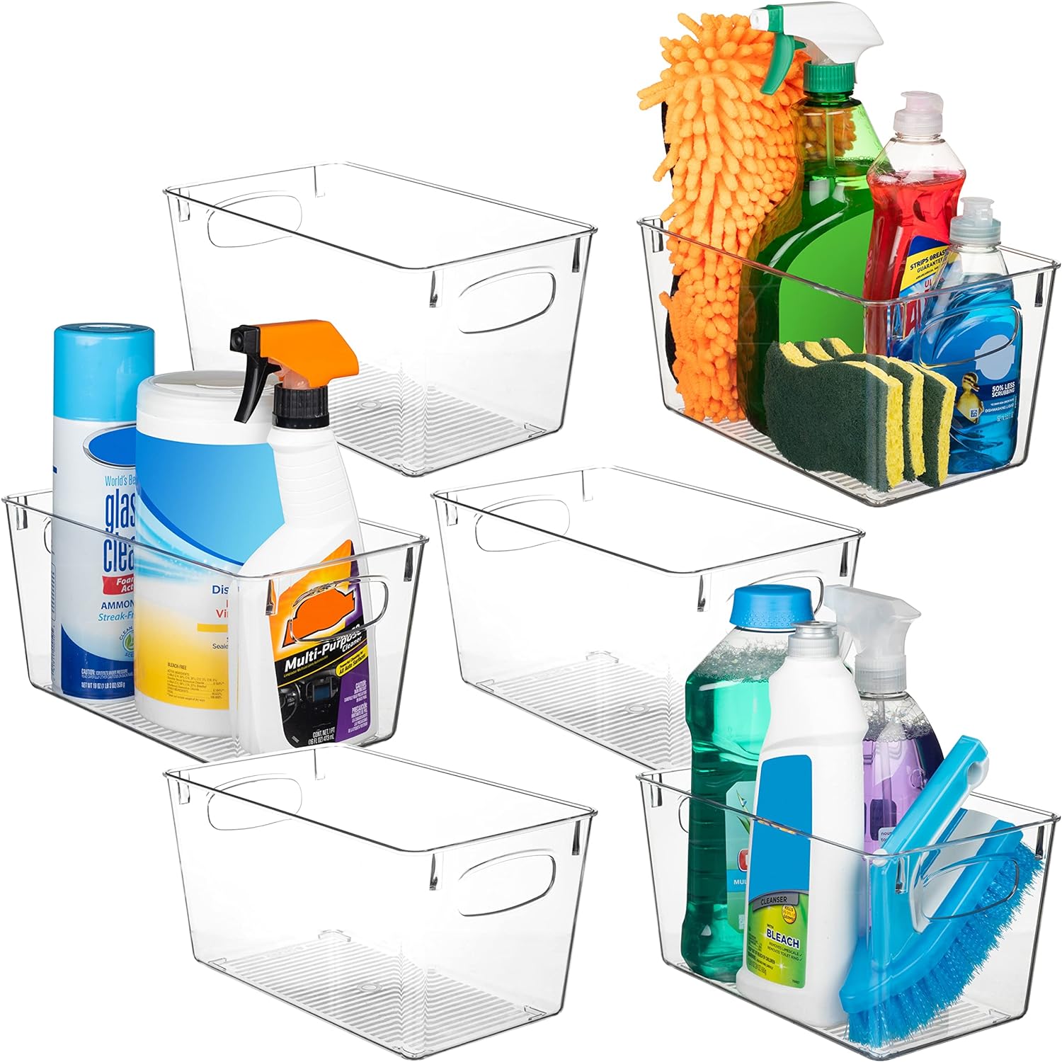 ClearSpace Clear Plastic Storage Bins  Perfect Kitchen Organization and Storage or Pantry Storage  Fridge Organizer, Pantry Organization and Clear Storage Bins, Cabinet Organizers