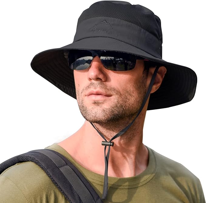 Sun Hats for Men Women Fishing Hat UPF 50+ Breathable Wide Brim Summer UV Protection Hat