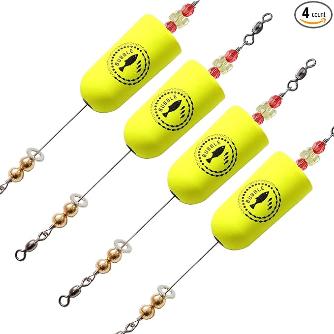 Popping Corks Floats for Saltwater Inshore Fishing Bobber 4pcs Rattle Rig Weighted Oval Popper Redfish Speckled Trout