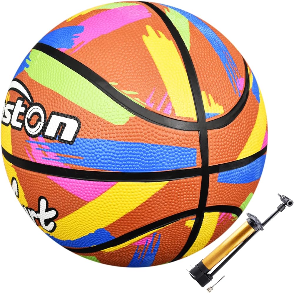 Senston 29.5'' Basketball Outdoor/Indoor Basketball Ball Official Size 7 Street Basketballs with Pump