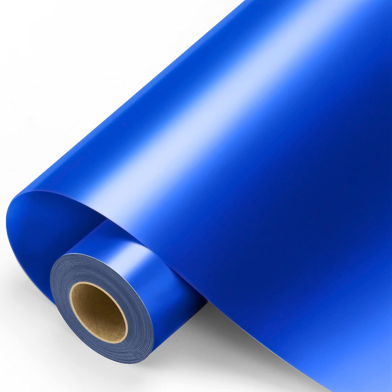 Blue Permanent Vinyl - 12x11FT Blue Adhesive Vinyl Roll for All Cutting Machine, Permanent Outdoor Vinyl for Decor Sticker, Car Decal, Scrapbooking, Signs, Glossy & Waterproof