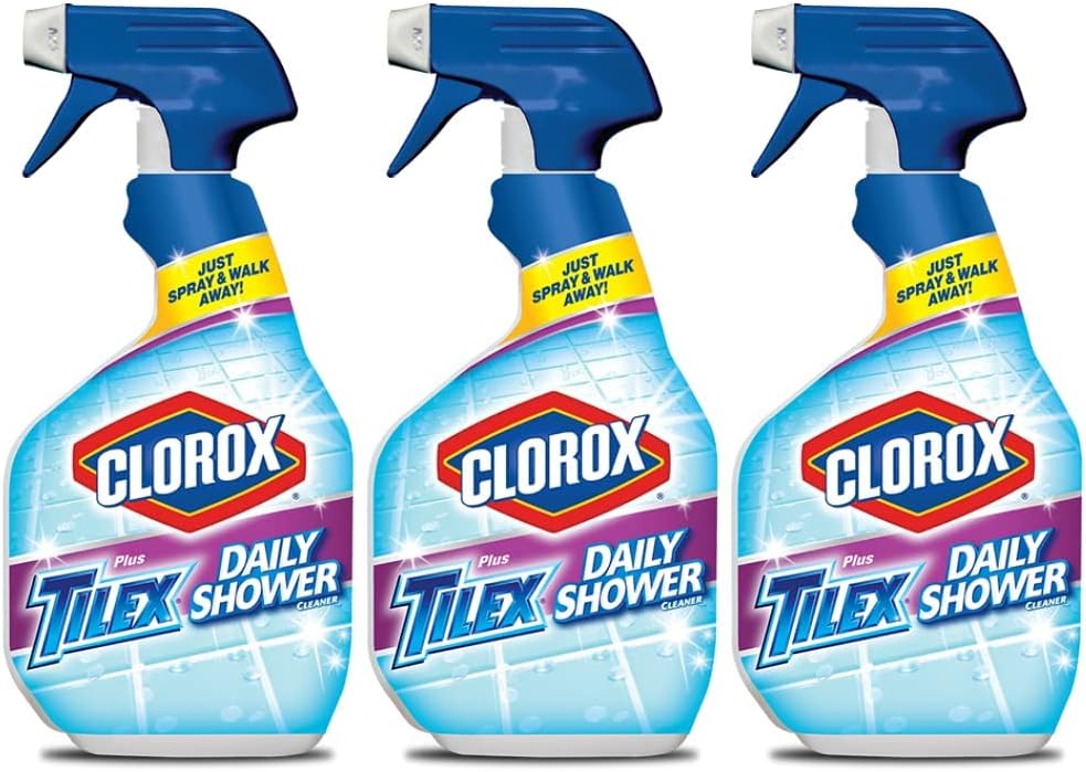 Clorox The Company Tilex Daily Shower Cleaner Spray, Bleach Free (3 Pack), 32 Fl Oz (Pack of 3)