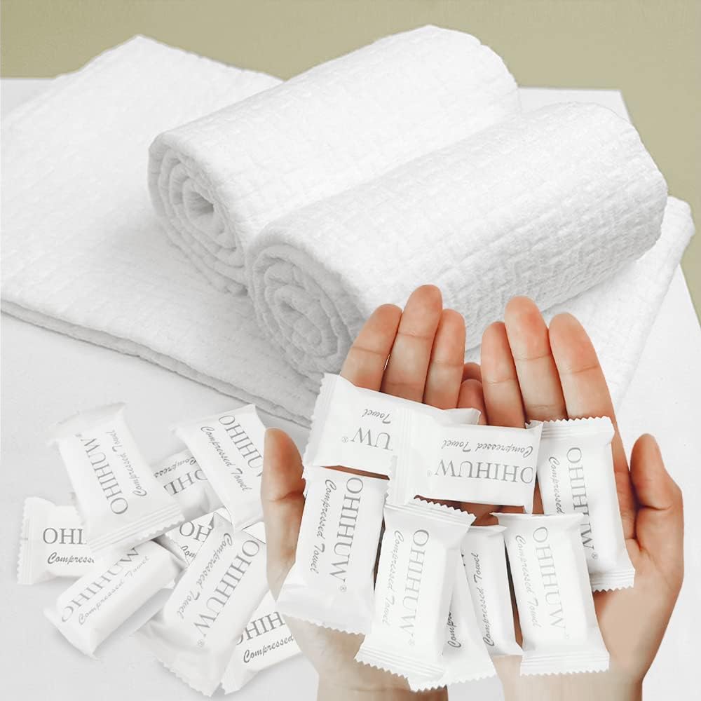 Disposable Towel Thicker Style Magic Compressed Towel Large Size Coin Tissue Portable Washcloth Reusable for Travel Camping Hiking Outdoor Sports Beauty Salon