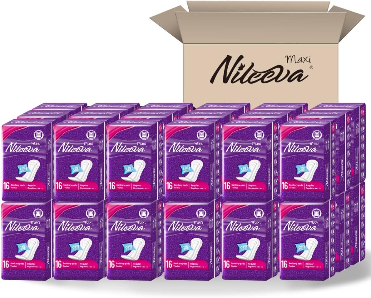 Care Maxi Sanitary Napkins with Wings  Ultra Soft, Super Absorbency & Individually Wrapped Super Value Bulk Pack (16 Pads/Pack X 36 Packs = 576 Pads)