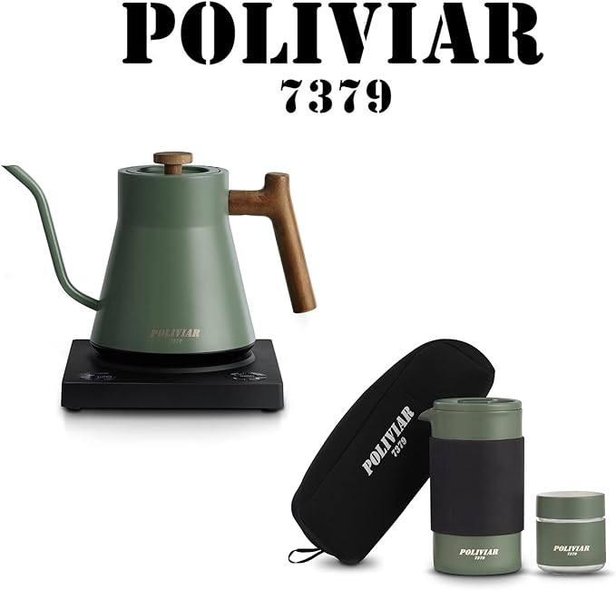 POLIVIAR Electric Gooseneck Kettle & Portable French Press