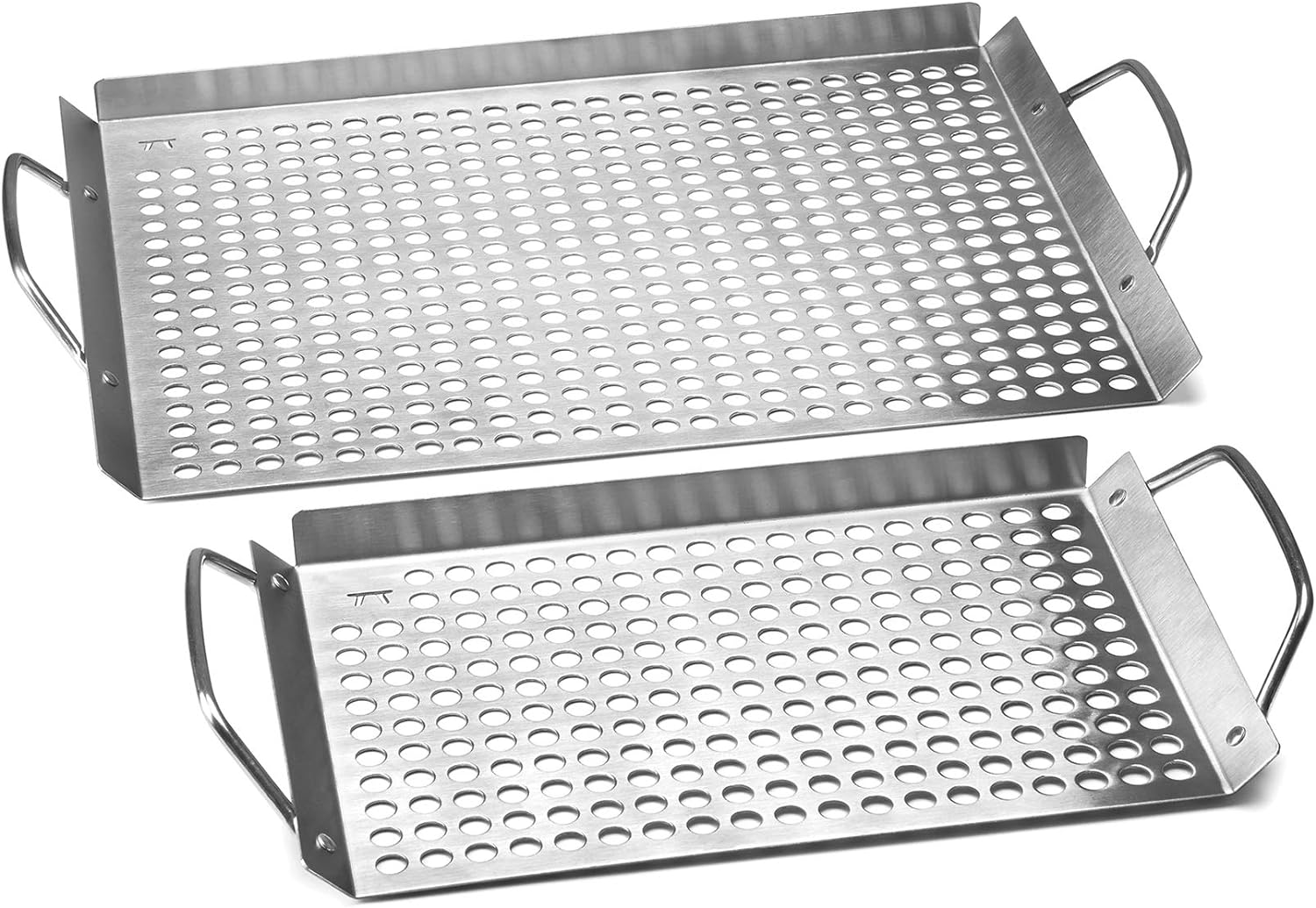 Outset 76630 Stainless Steel Grill Topper Grid, Set of 2, 11x7 and 11x17