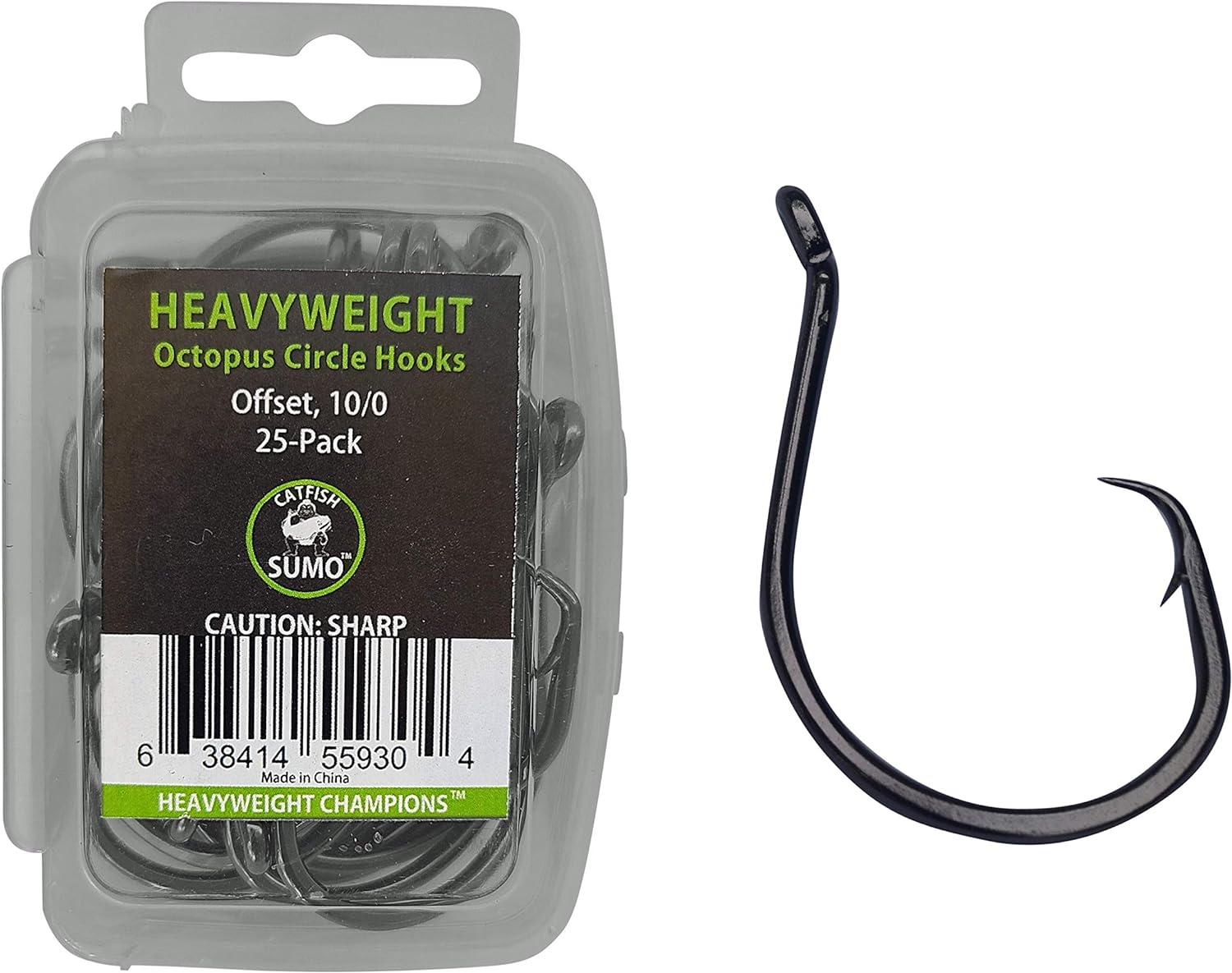 Heavyweight Catfish Hooks - Offset Octopus Circle Hooks, 10/0