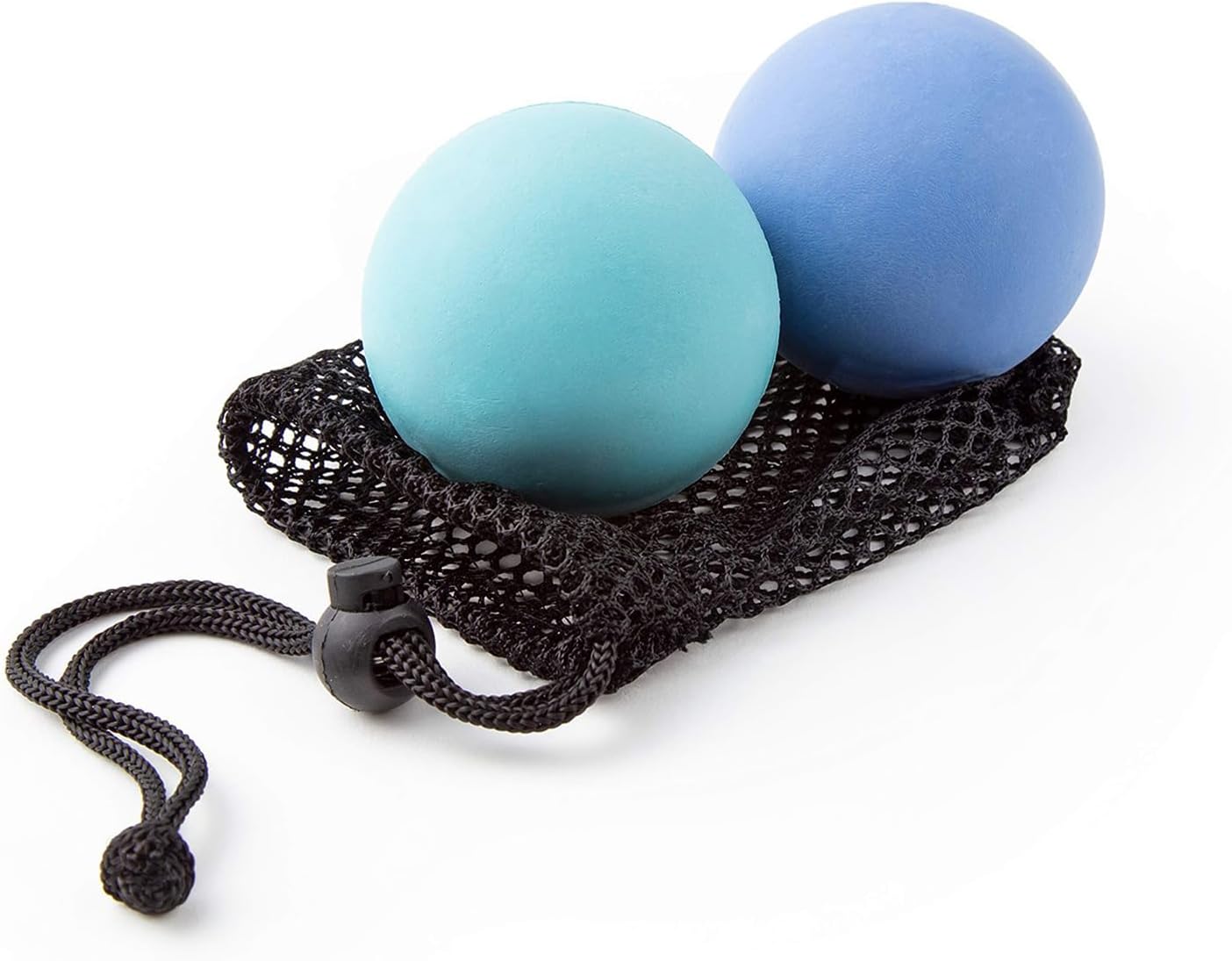 Physical Massage Therapy Ball Set - Ideal for Yoga, Deep Tissue Massage,Yoga & Trigger Point Treatments. Set - 2 Extra Firm Balls W/Mesh Bag, Blue