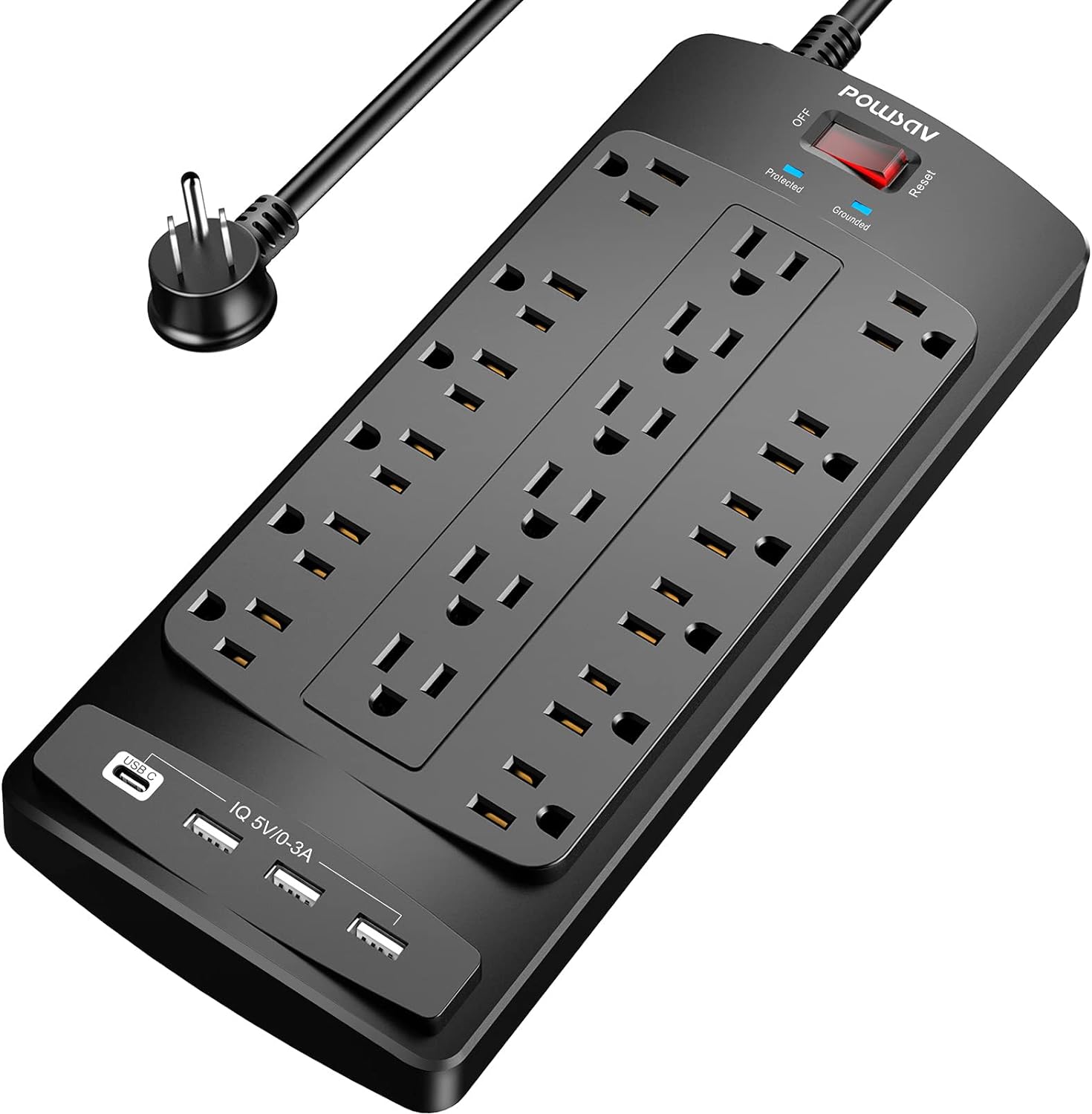 Overall, the 18 Outlets Surge Protector Power Strip with 4 USB Ports is a reliable and efficient solution for powering and protecting your electronic devices. Its combination of ample outlets, USB ports, and surge protection makes it an essential accessory for any tech-savvy individual. If you need a versatile and reliable power hub for your workspace or home office, this power strip is an excellent choice.