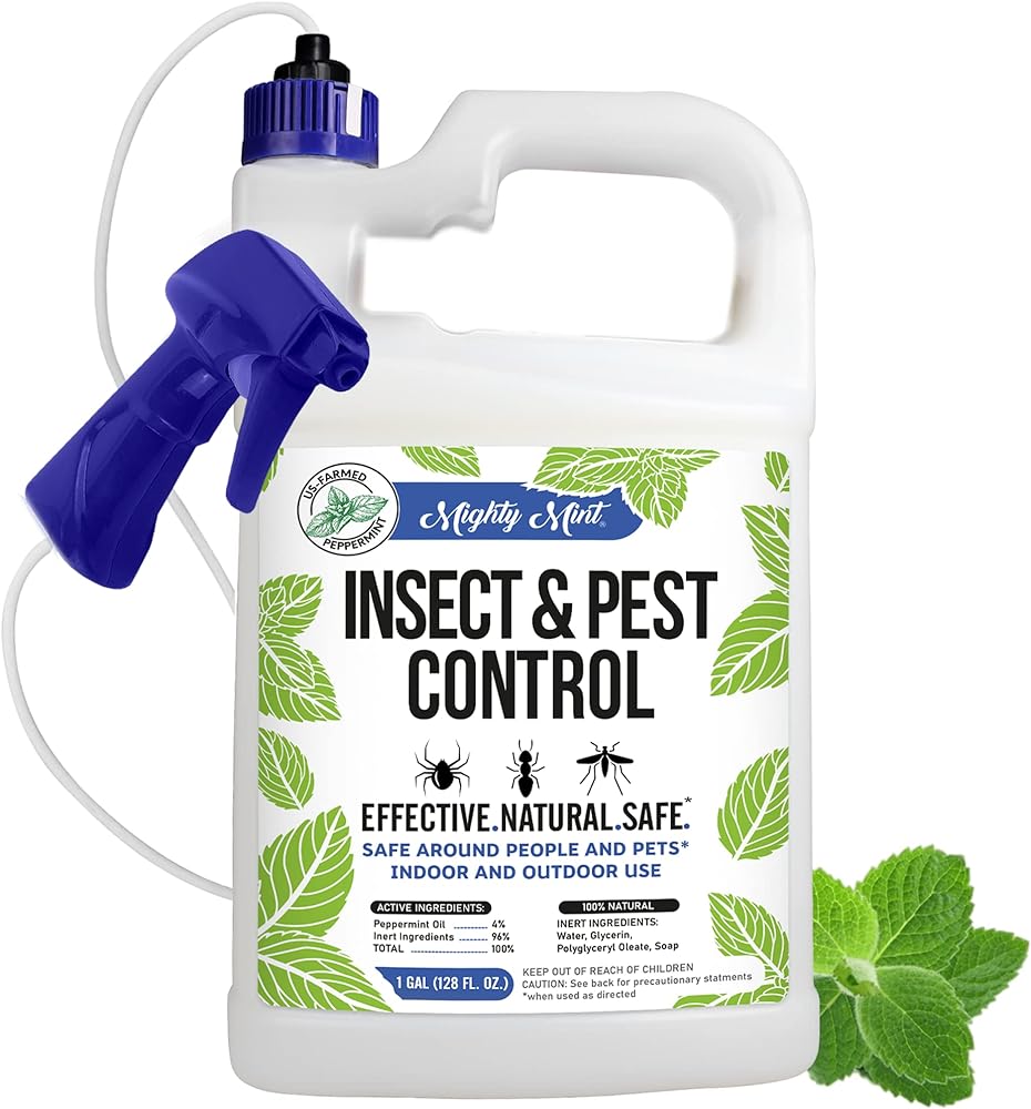 I love this product.  I have sprayed it on bedding and furniture and it keeps those little no-see-um bugs and spiders that creep in on occasion away.  I have had no bites since I started using the peppermint oil spray!  I prefer the spray bottles that spray a mist, but I wanted a larger size, so this works.  I have sprayed it around doorways, but I did not really have a problem there.  The peppermint smell also makes it easier for me to breath, similar to what menthol does, but I like this smell better.  And it leaves a touch of peppermint smell in the house for a light, refreshing room deodorizer.  It may be an acquired taste, but I love this product and will purchase it again.