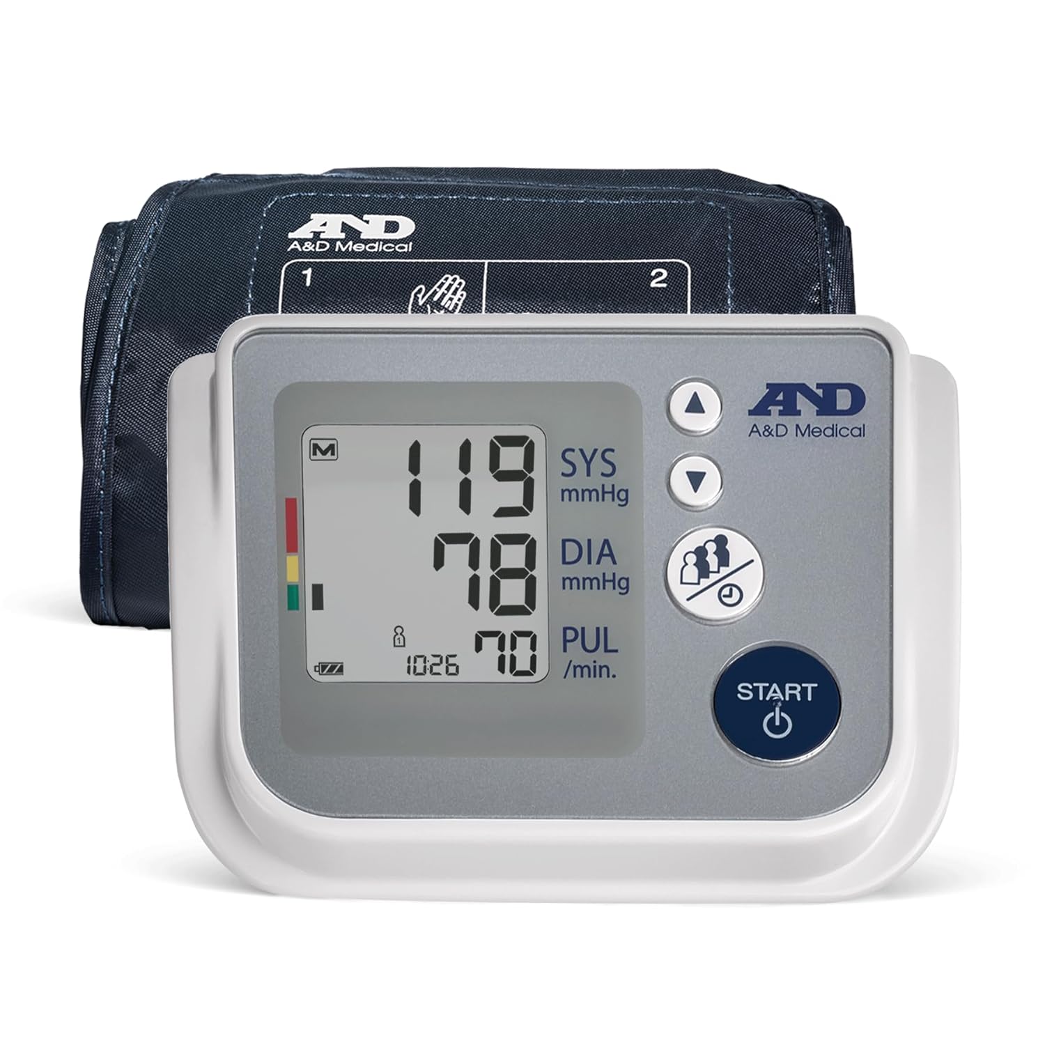 A&D Medical Premium Multi-User Blood Pressure Monitor UA-767F with Wide Range Blood Pressure Cuff (22-42 cm/8.6-16.5), Home BP Monitor, Easy Read Digital LCD Screen, 60 Readings Per User (4 Users)