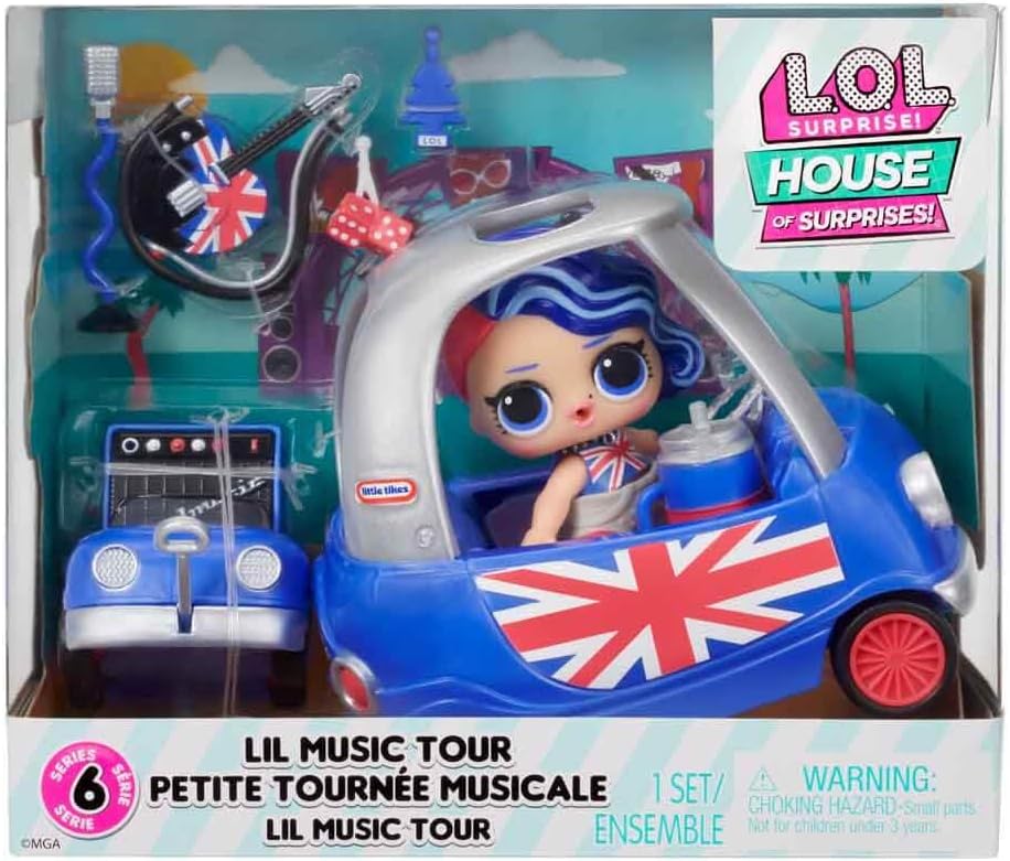 L.O.L. Surprise! OMG House of Surprises Lil Music Tour Playset with Cheeky Babe Collectible Doll and 8 Surprises, Dollhouse Accessories, Holiday Toy, Great Gift Kids Ages 4 5 6+ Years Old &amp; Collector