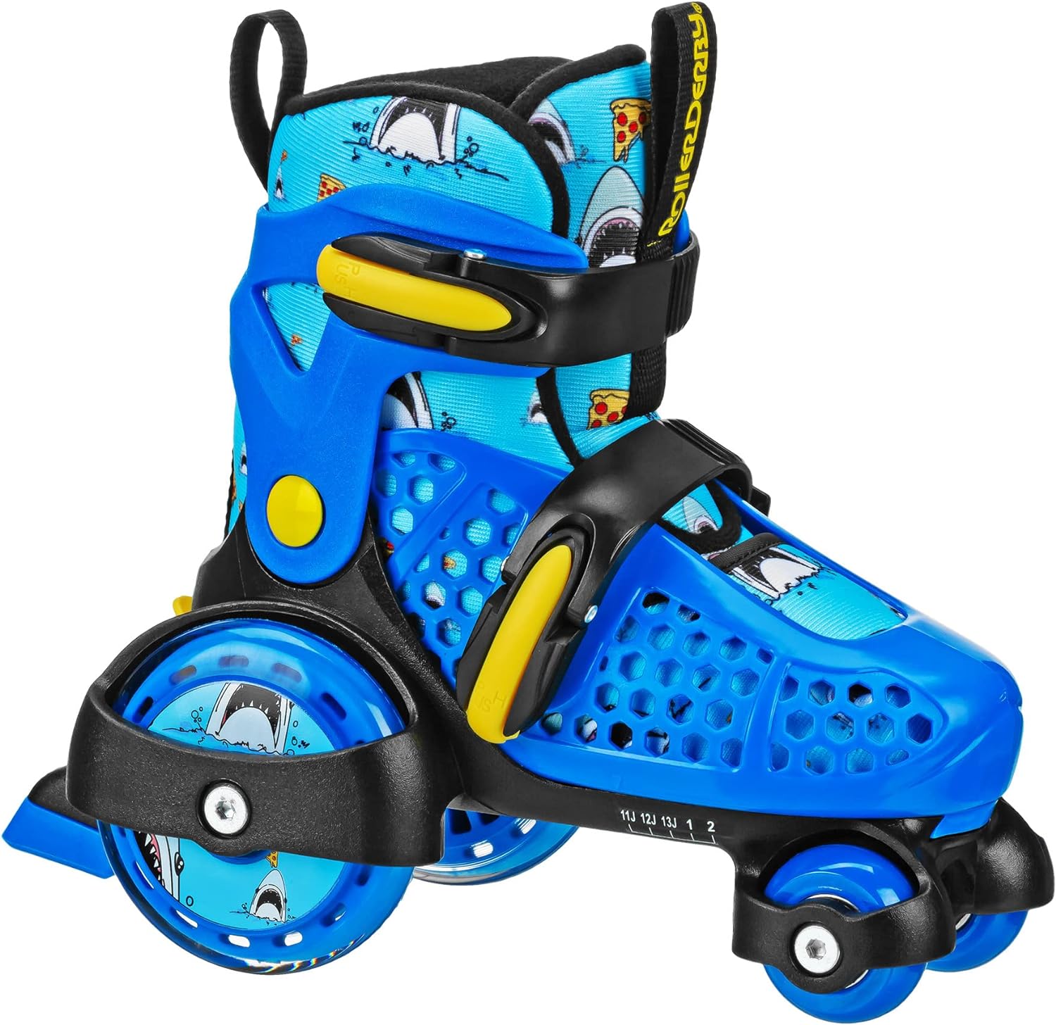 Fun Roll Beginner Roller Skates by Roller Derby, Adjustable Sizing, Skates for Kids, Boys, Girls