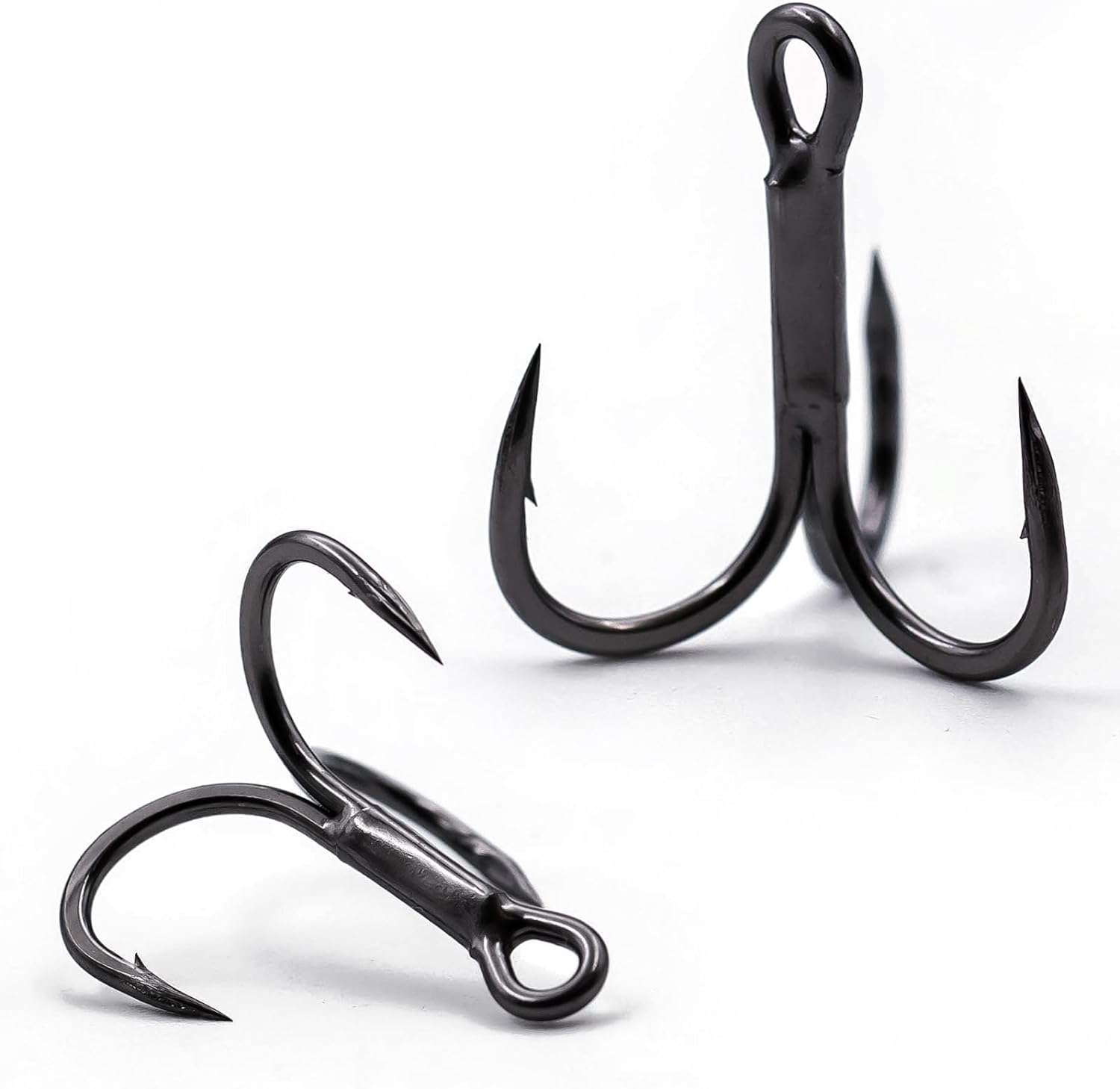 Fishing Treble Hooks Black 25pcs/Pack,Triple Hooks High Carbon Steel Brabed Sharp,Replacement Fishing Hooks on Hard Lures for Freshwater Saltwater (4#-16#)