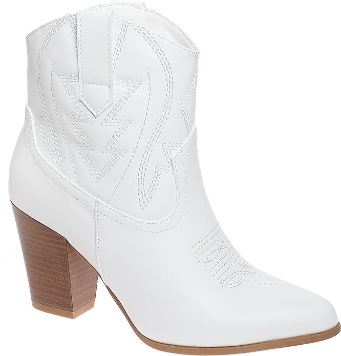 Pierre Dumas Women Western Cowboy Cowgirl Stitched Ankle Boots Bootie