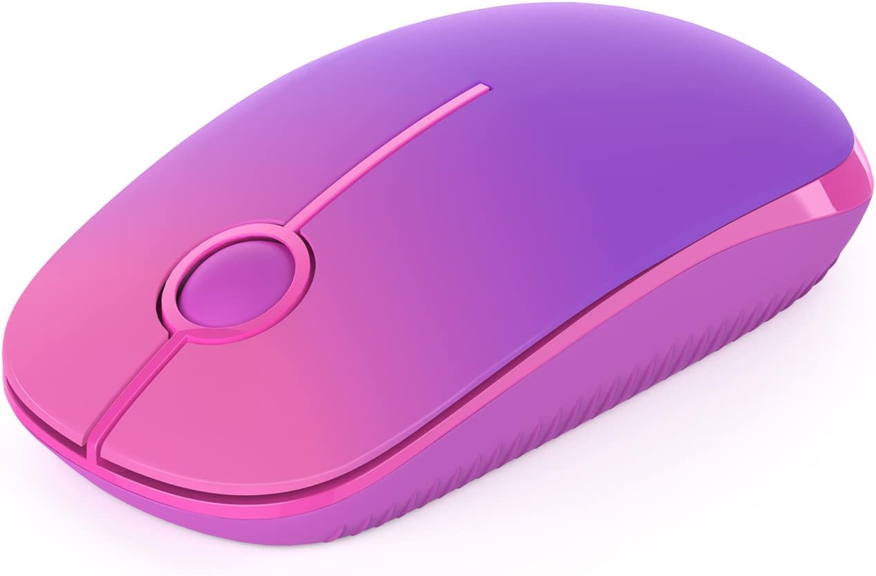 VssoPlor Wireless Mouse, 2.4G Slim Portable Computer Mice with Nano Receiver for Notebook, PC, Laptop, Computer (Gradient Purple)