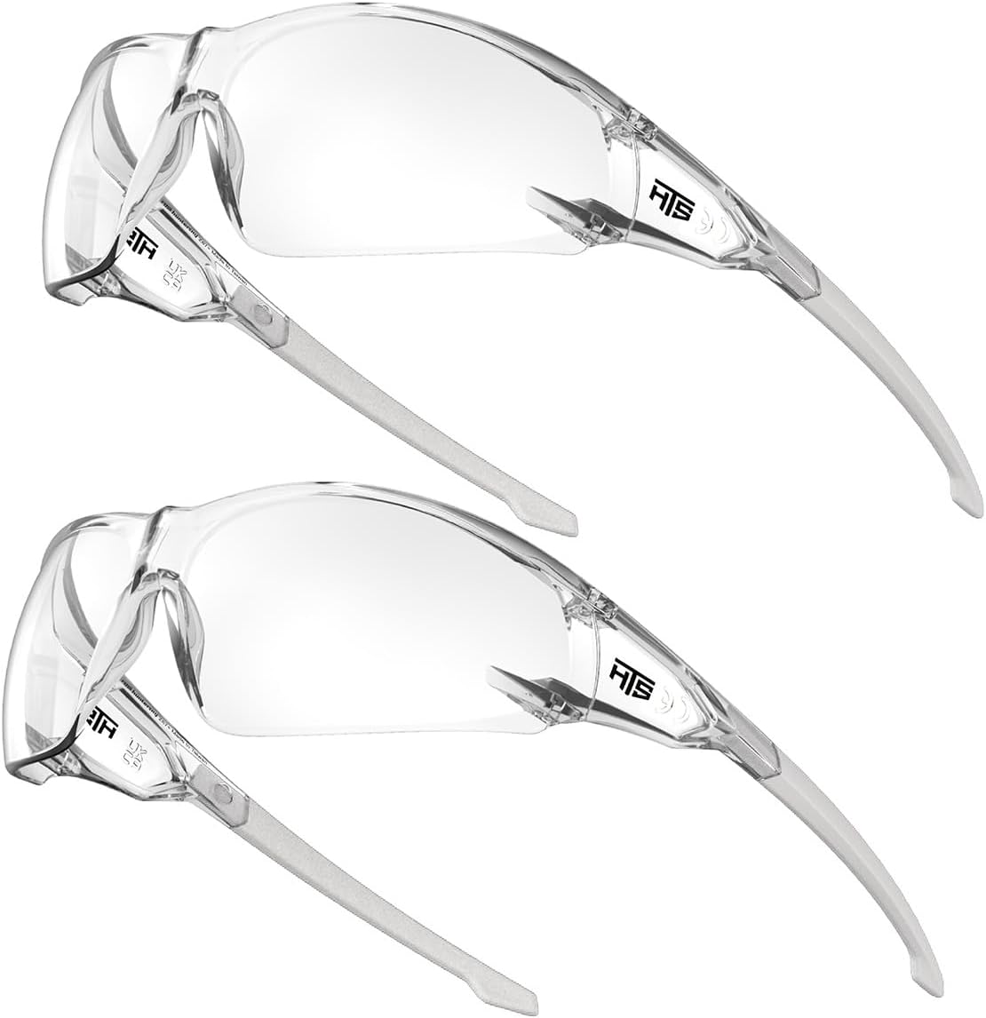 Lightweight Protective Anti-Fog Wrap-Around Clear Shooting Safety Glasses with ANSI Z87.1 Scratch Resistant