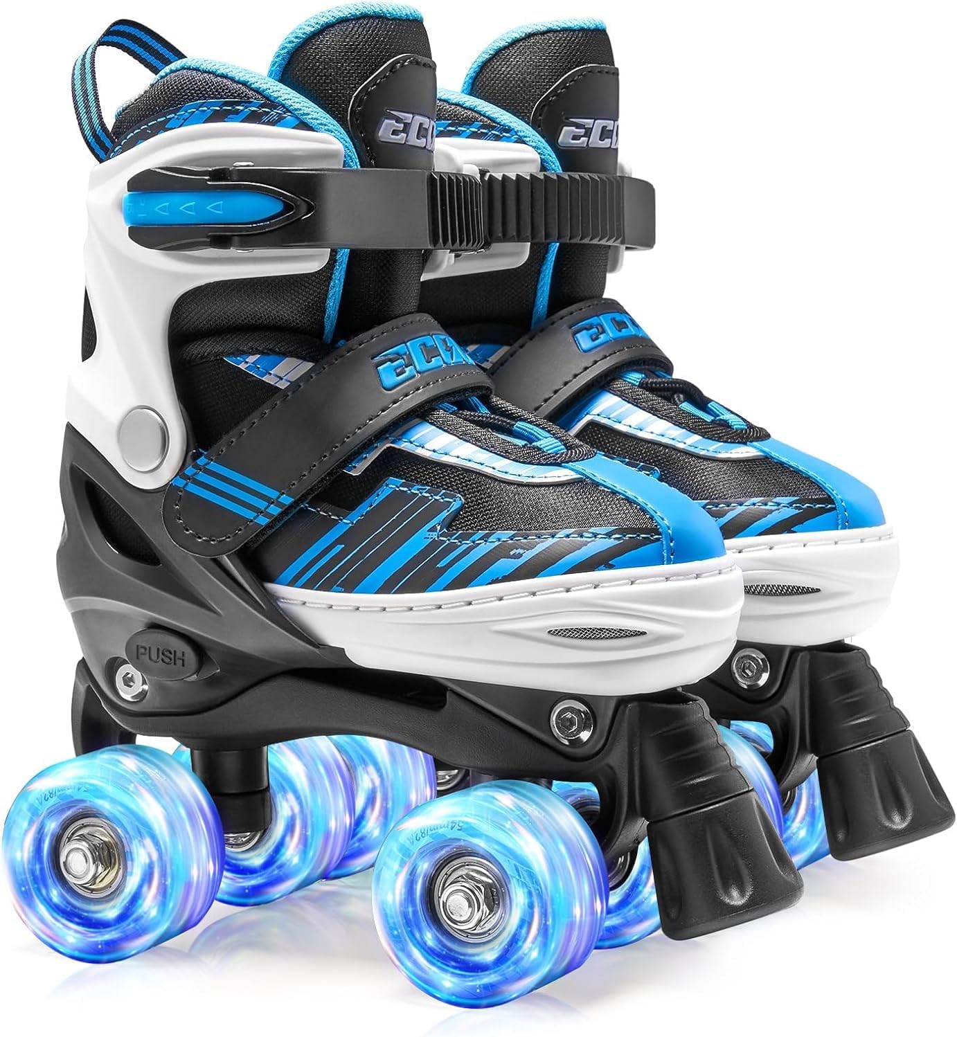 Roller Skates for Girls Boys Ages 4-12, Toddler Kids 4 Size Adjustable Light up Wheels Beginner Skates