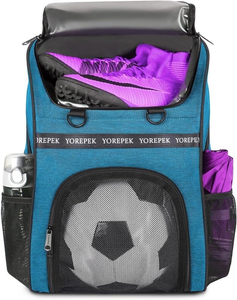 This was delivered so fast! It has tons of room. My daughter is a goalie so we need room for shirt and gloves, guards, shoes, ball, etc. this bag is extremely well made and holds it all in one bag! We love it!