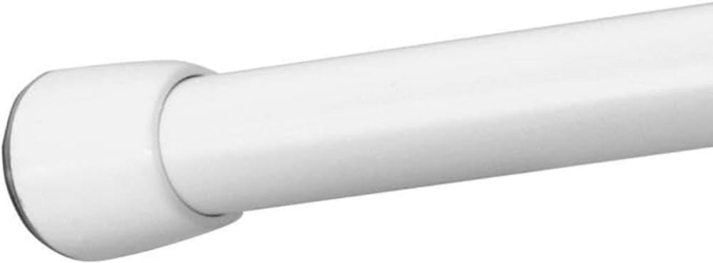 iDesign 43-75, White InterDesign Cameo Constant Tension Shower Curtain Rod  extendable, Medium, (78572)