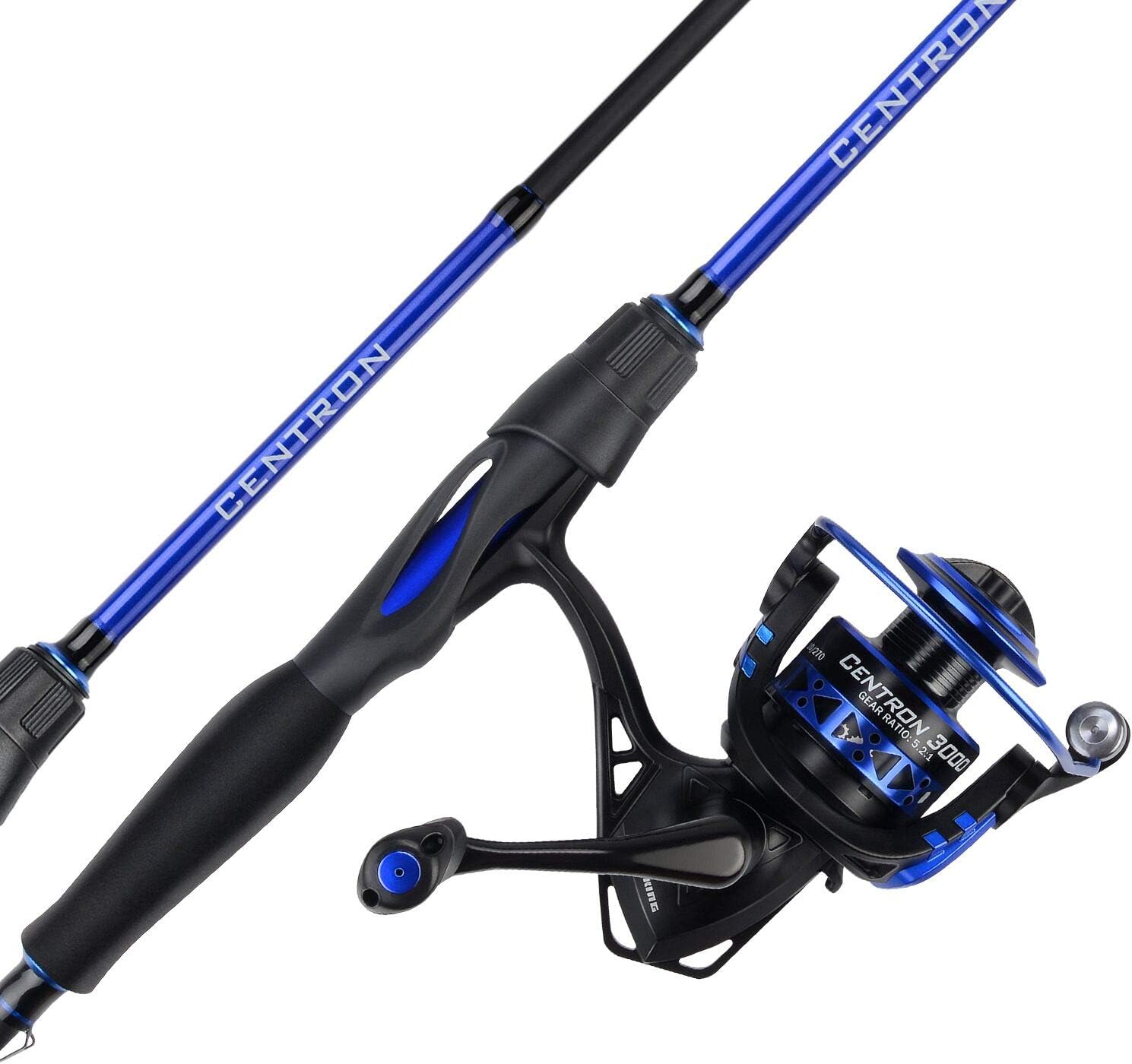 KastKing Centron Fishing Rod and Reel Combo, Spinning & Baitcasting Combos, IM6 Graphite 2Pc Blanks, Stainless Steel Guides with Ceramic Rings, Contoured EVA Handles & Fighting Butt