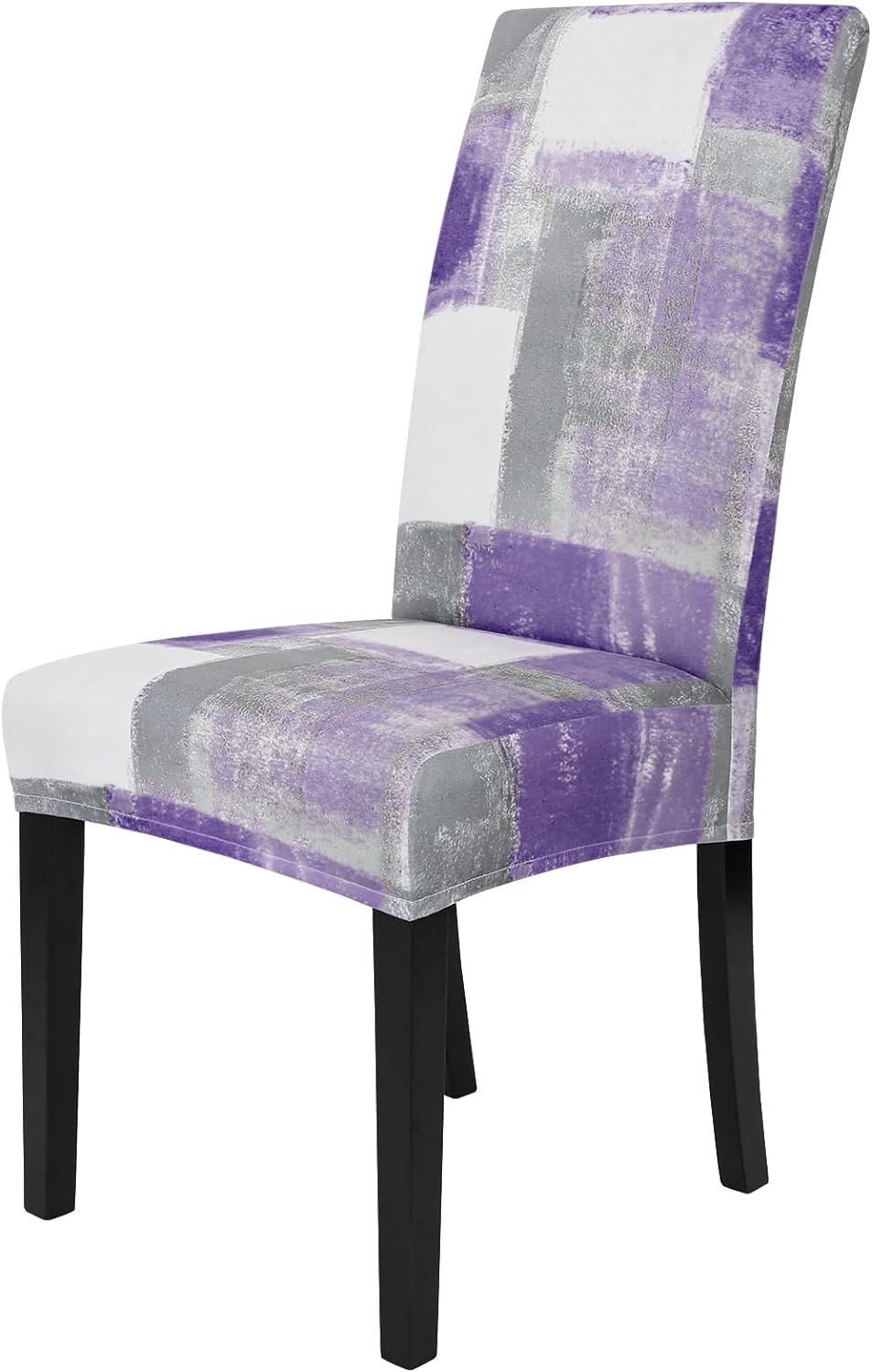 Gibelle Chair Covers for Dining Room Set of 4, Spandex Stretch Dining Room Chair Cover, Removable Washable Kitchen Parsons Chair Covers Seat Slipcovers, Purple