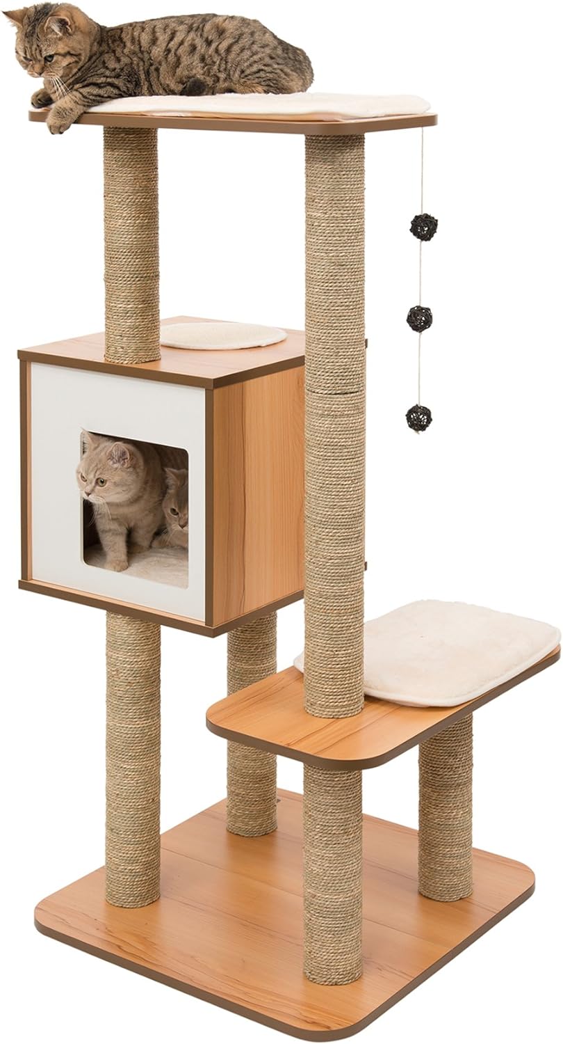 Vesper Cat Tree, High Base, Walnut, 52045