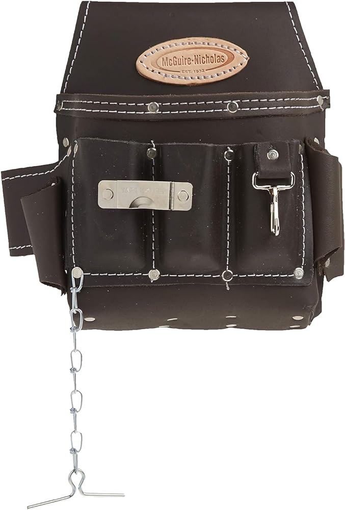 McGuire-Nicholas 526-CC Brown Professional Electrician&#39;S Pouch, oil tanned leather