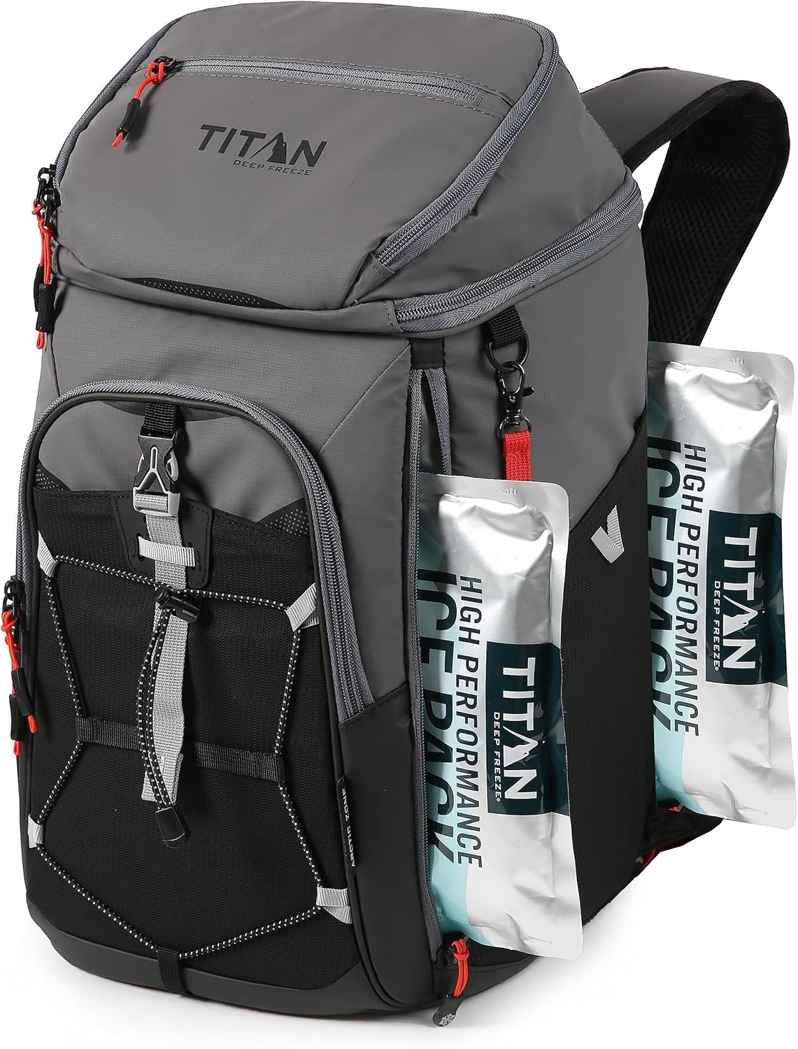 Titan Deep Freeze Ice Wall Backpack Cooler 30 Can Cooler Bag with Ice Packs