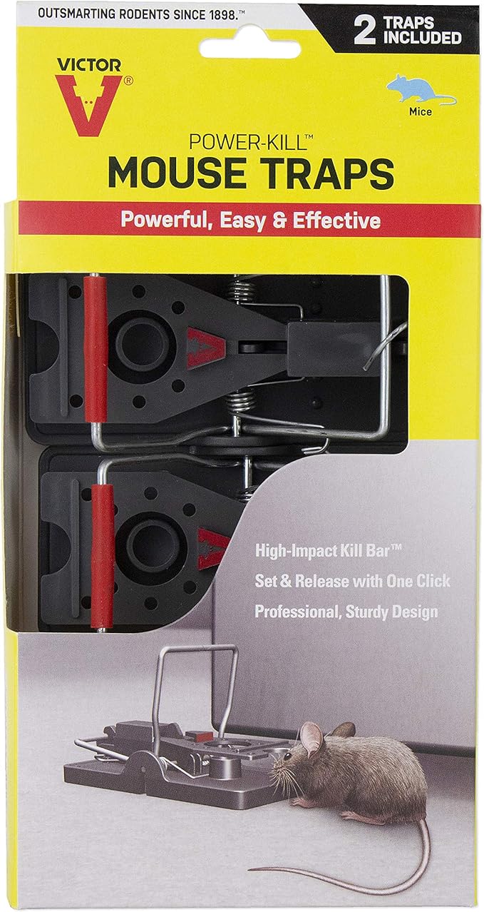 Victor M392 Power-Kill Easy Set Mouse Trap - 2 Reusable Mouse Traps