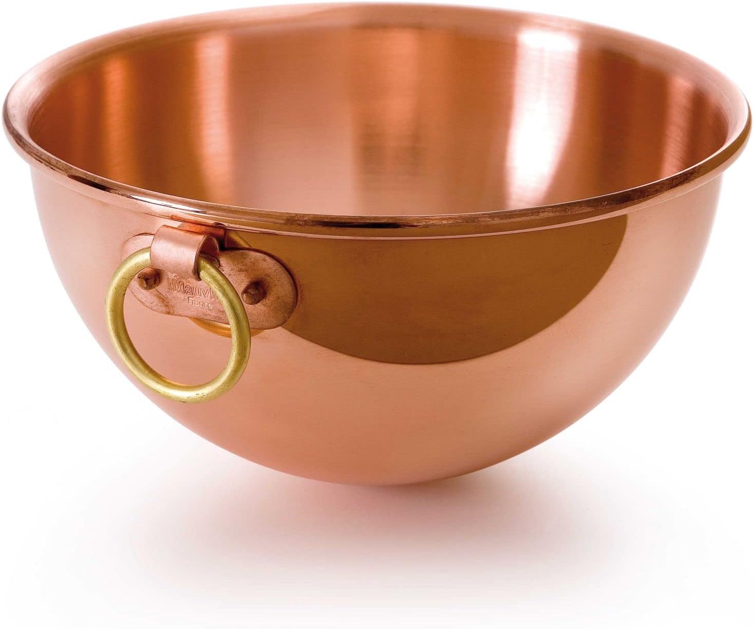 Mauviel M'Passion Copper Egg White Beating Bowl With Ring, 7.7-qt, Made in France