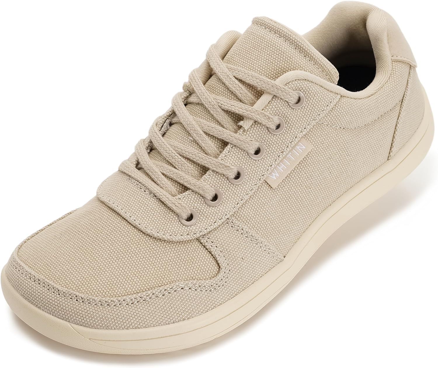 WHITIN Wide Toe Box Barefoot Sneakers for Women | Canvas Minimalist Shoes