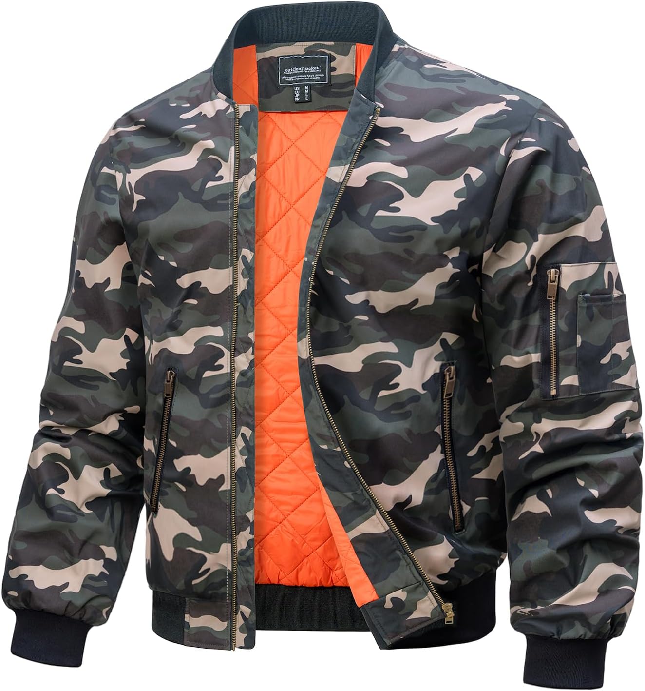 CRYSULLY Men's Jacket-Fall Winter Thicken Windbreakers Bomber Jackets Padded Coats