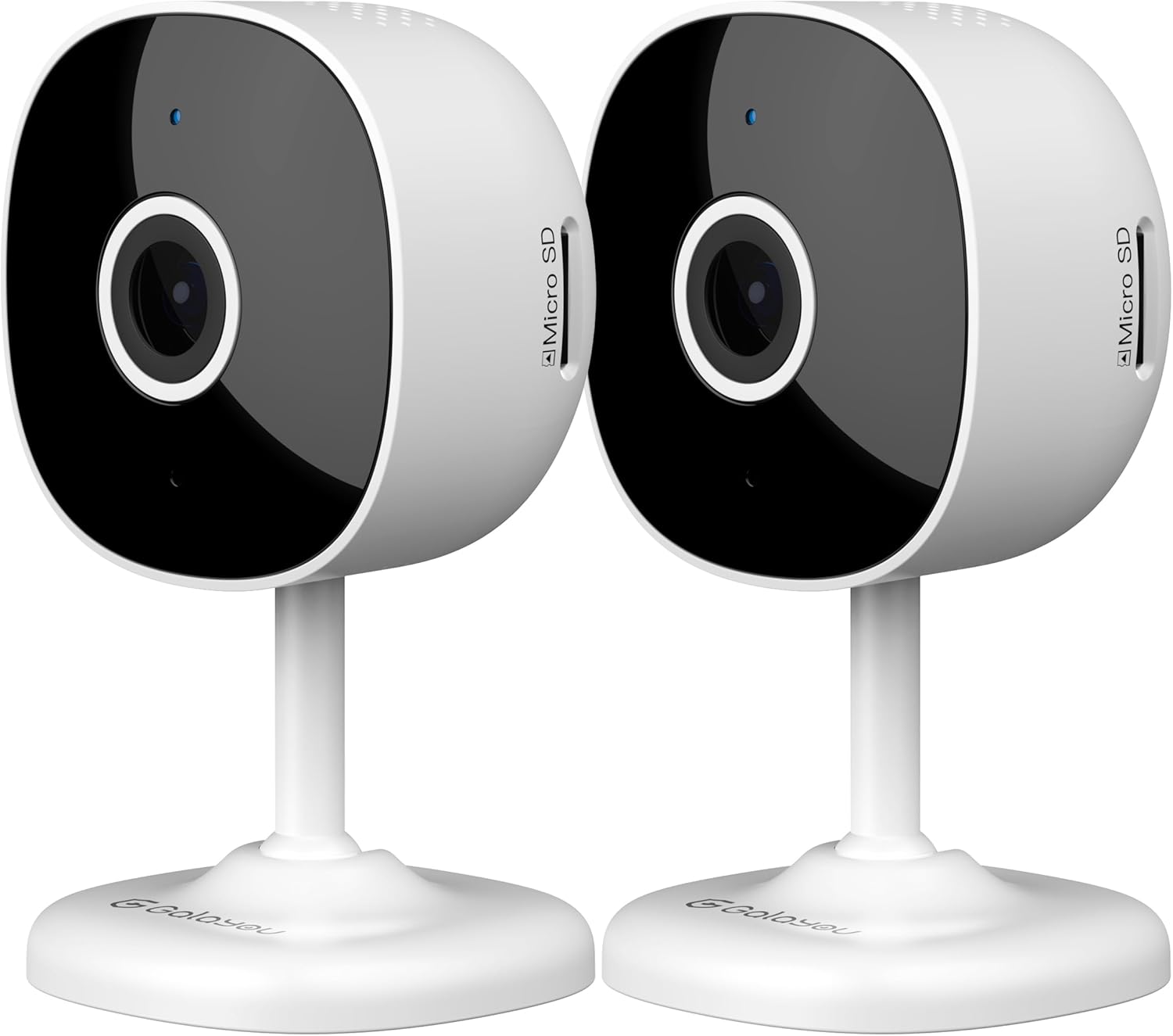 Galayou Indoor Home Security Cameras - 2K WiFi Surveillance Camera with Two-Way Audio for Baby/Pet/Dog/Nanny, Smart Siren with Phone App, SD/Cloud Storage, Works with Alexa & Google Home G7-2PACK