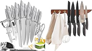 Home Hero 20 Pcs Knife Set   Magnetic Knife Holder