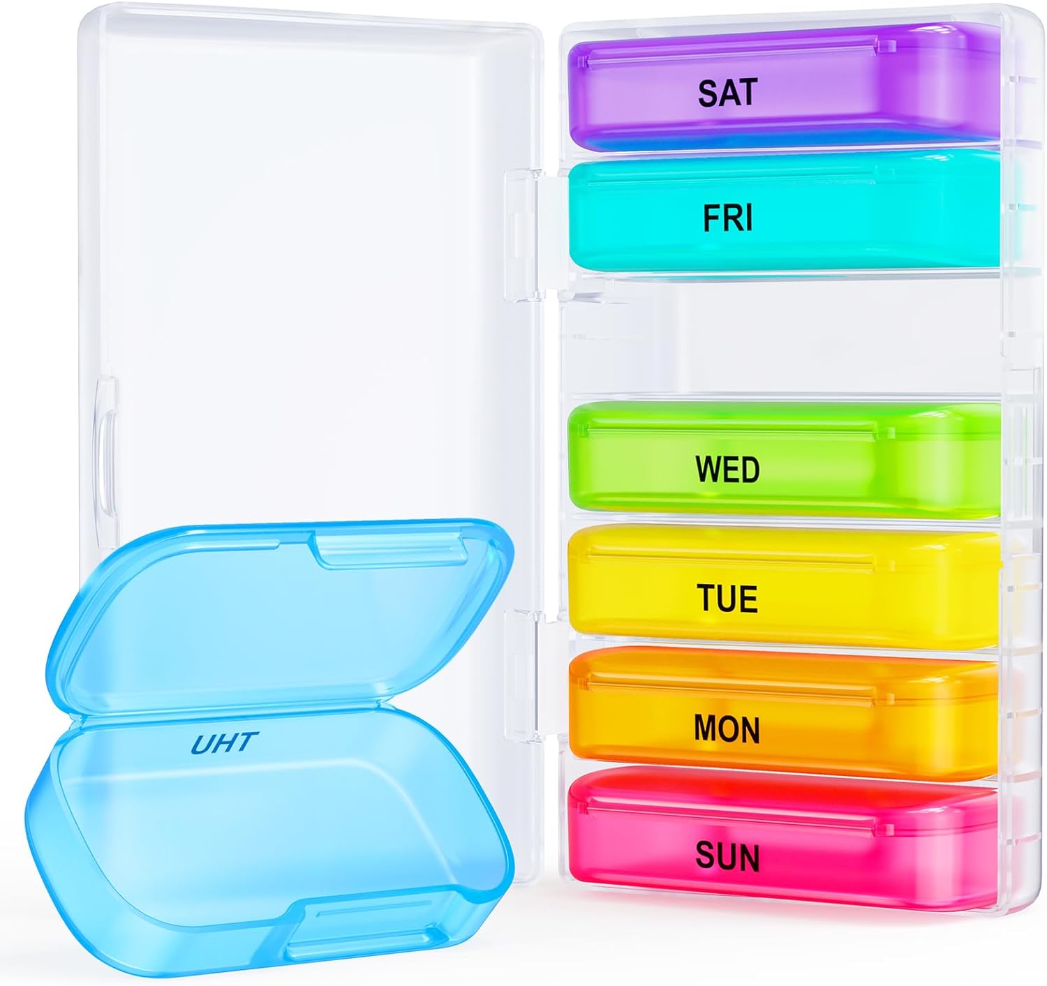 I take several pills, prescription and vitamins every day. I tried other pill organizers but they were too small for everything. This one is perfect and easy to set up. Also convenient for travel.