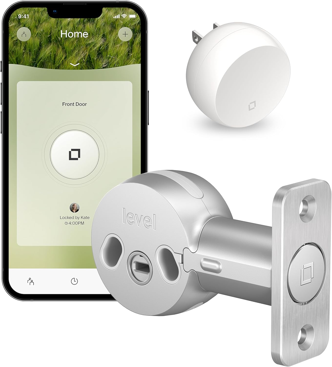 Level Bolt Connect WiFi Smart Deadbolt Lock - Convert Your Existing Door Lock Into a Smart Lock, Remotely Control from Anywhere - Works with iOS, Android, Apple HomeKit, Amazon Alexa, Google Home