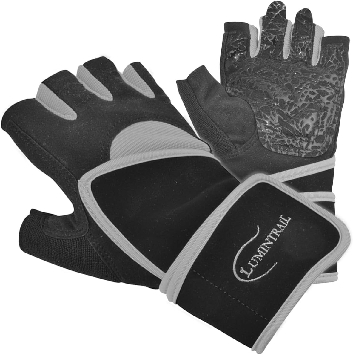 Lumintrail All-Purpose Womens Sport Fitness Exercise Lifting Half Finger Gloves with 18 Wrist Wrap